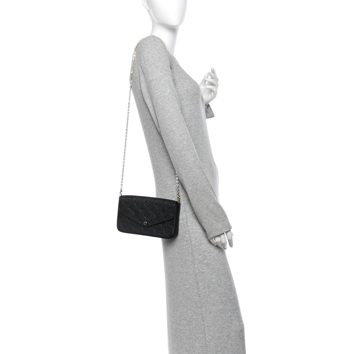 Empreinte Pochette Felicie Chain Wallet Black