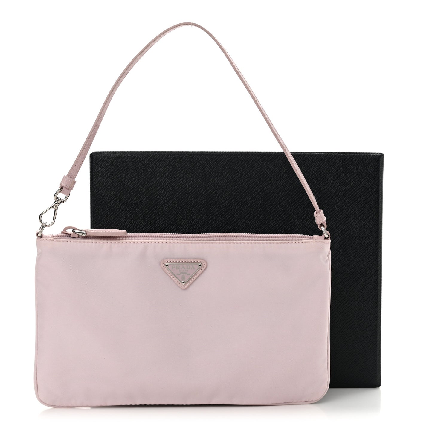 Re-Nylon Vela Saffiano Mini Pochette Bag Alabastro