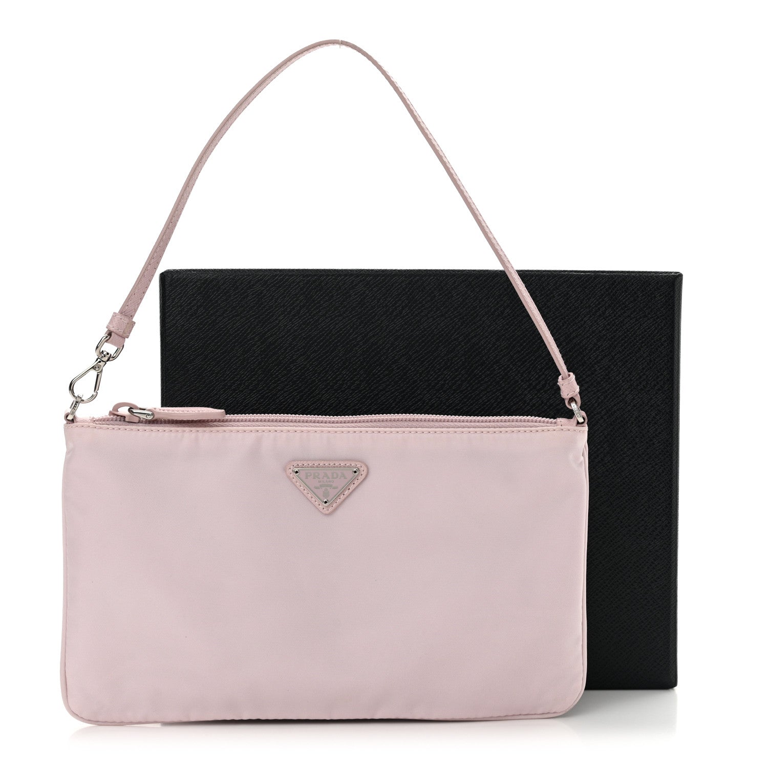 Prada Re-Nylon Vela Saffiano Mini Pochette Bag Alabastro 13 of 13