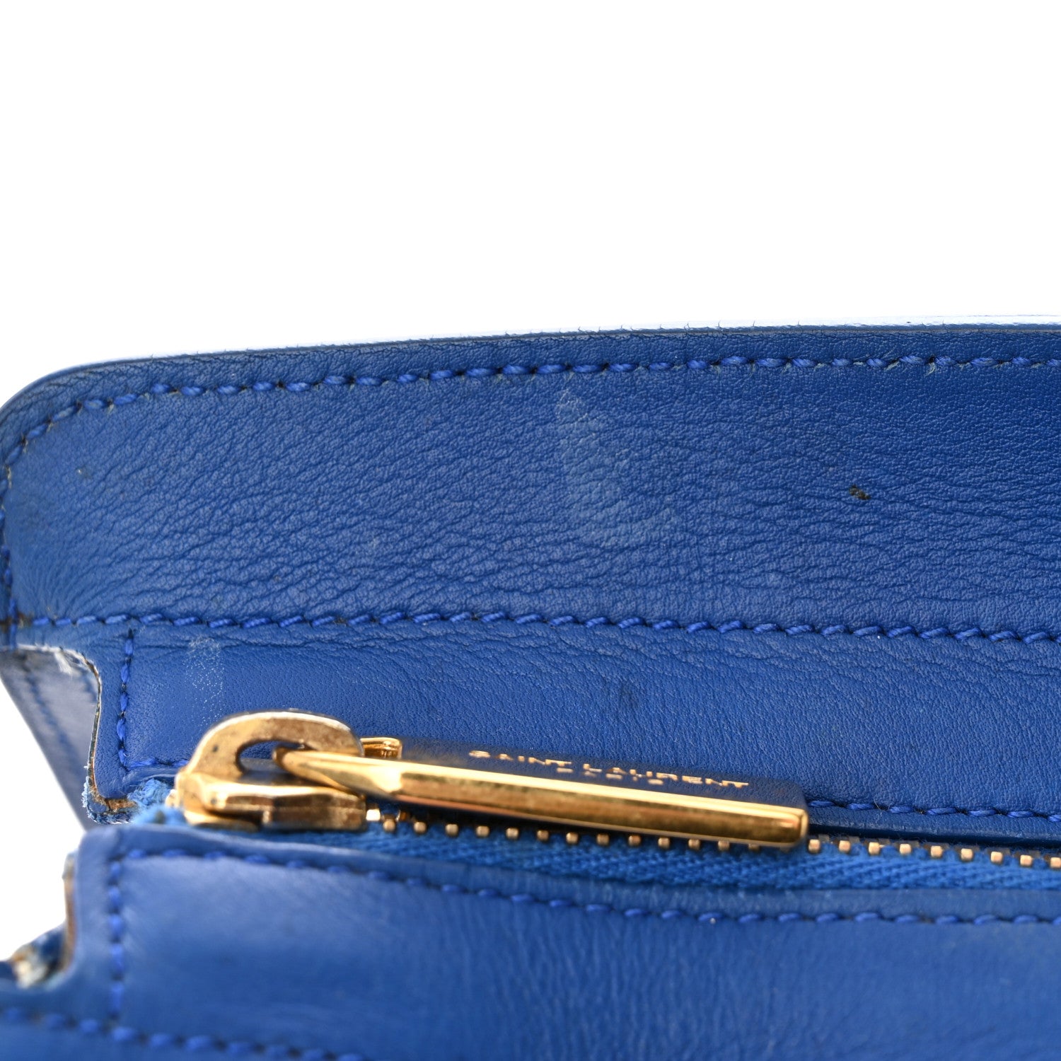 Saint Laurent Calfskin Small Classic Y Cabas Royal Blue 17 of 18
