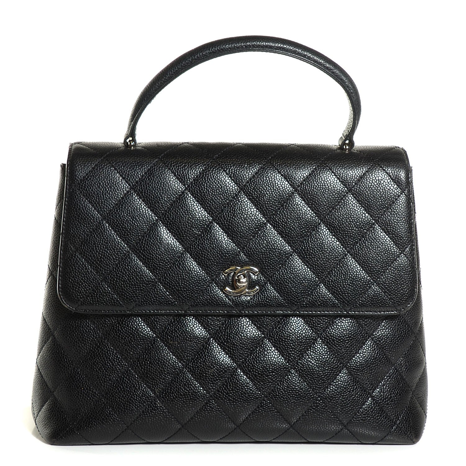 Chanel Caviar Quilted Jumbo Kelly Flap Black 1 of 8