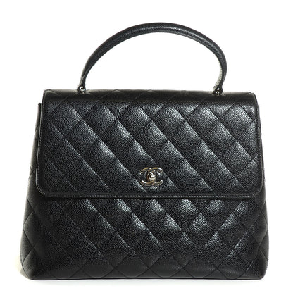 Chanel Caviar Quilted Jumbo Kelly Flap Black 1 of 8