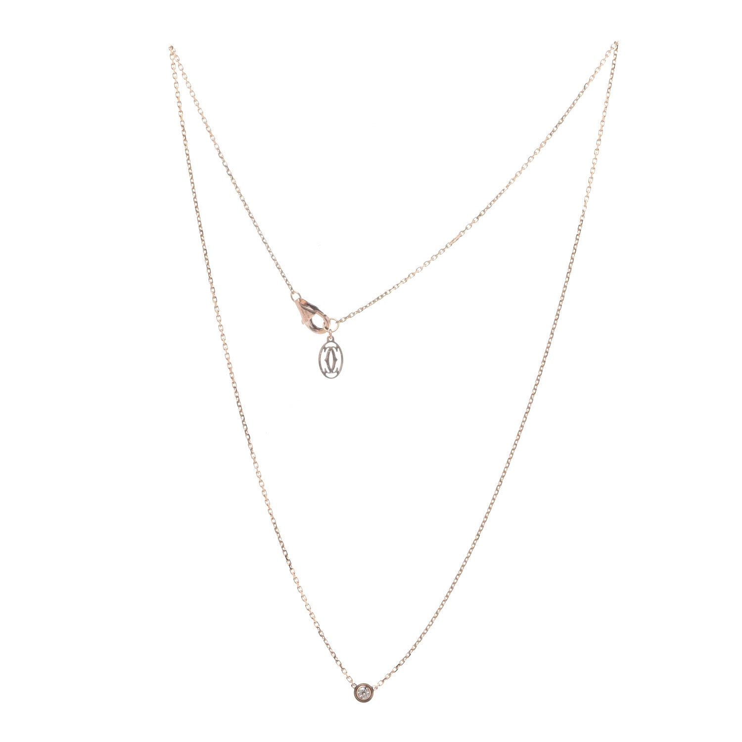 Cartier 18K Pink Gold Diamond XS D'Amour Pendant Necklace 3 of 6