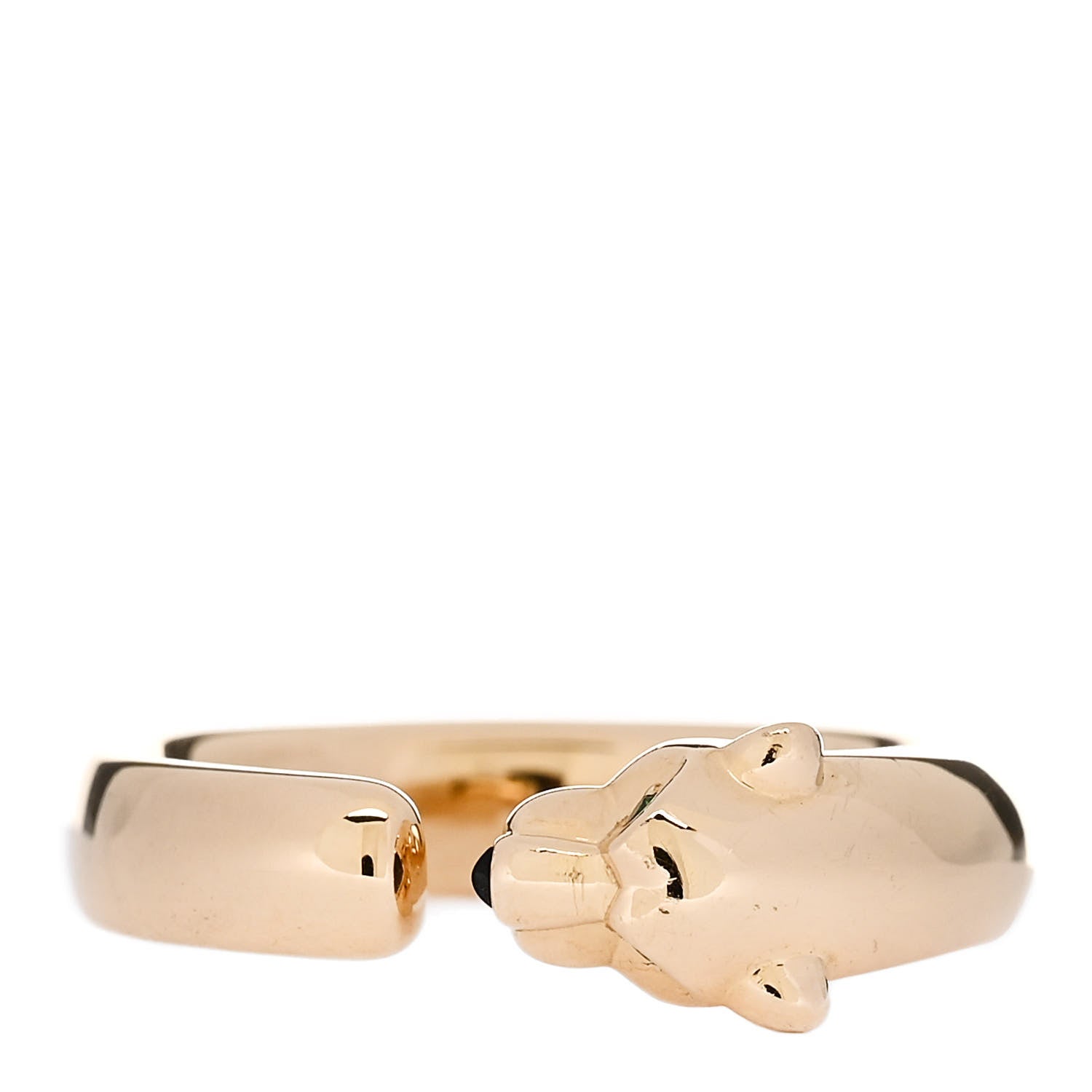 Cartier 18K Yellow Gold Tsavorite Onyx Panthère De Cartier Ring 57 8 3 of 6