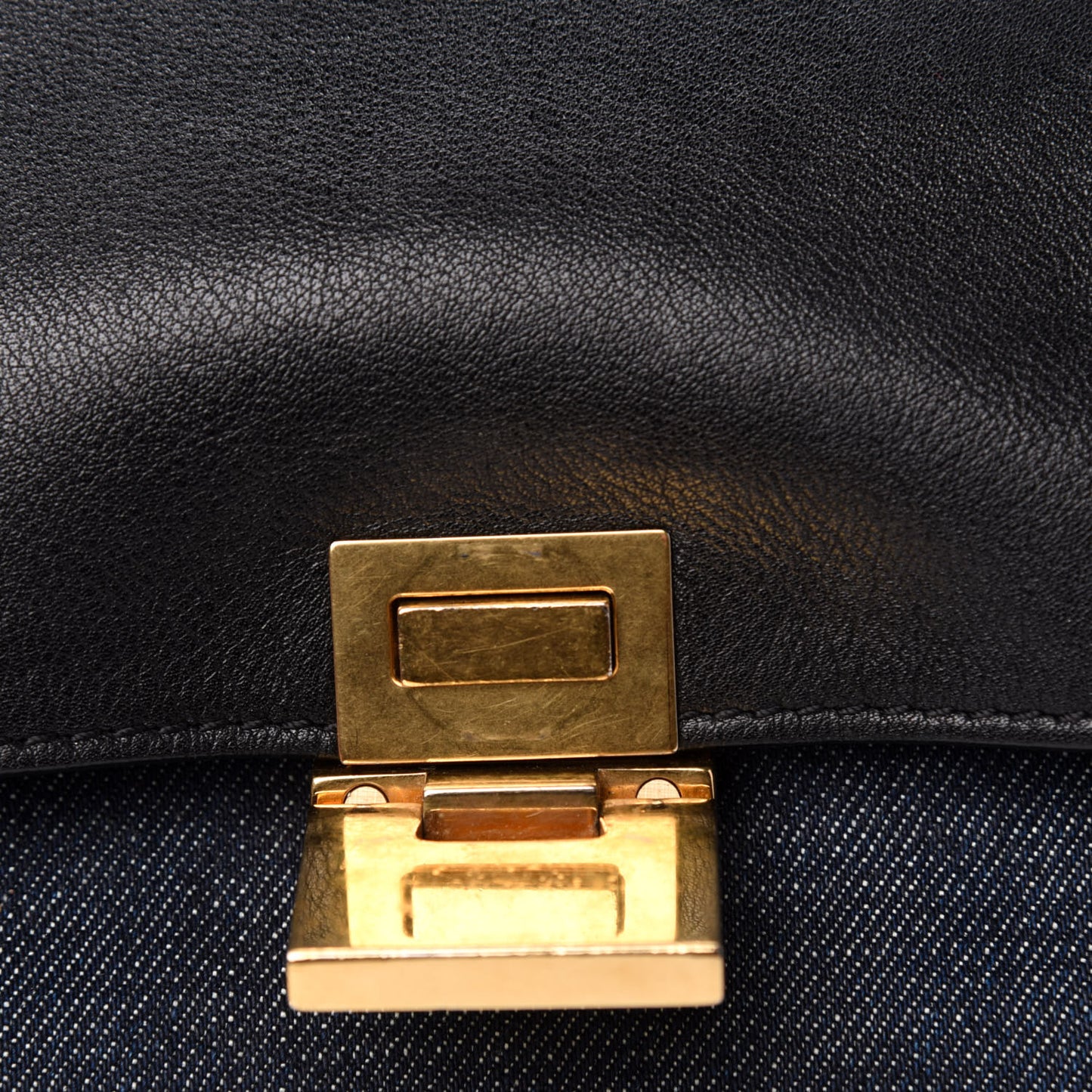 Smooth Calfskin Denim Medium Trapeze Blue