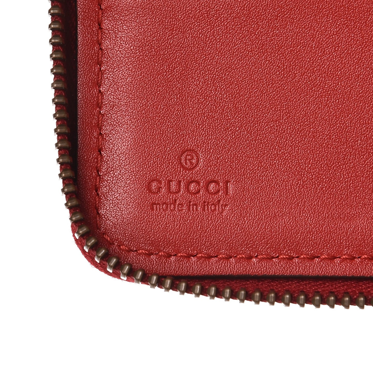 Calfskin Matelasse GG Marmont Zip Around Organizer Wallet Hibiscus Red
