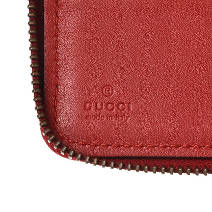 Gucci Calfskin Matelasse GG Marmont Zip Around Organizer Wallet Hibiscus Red 7 of 9