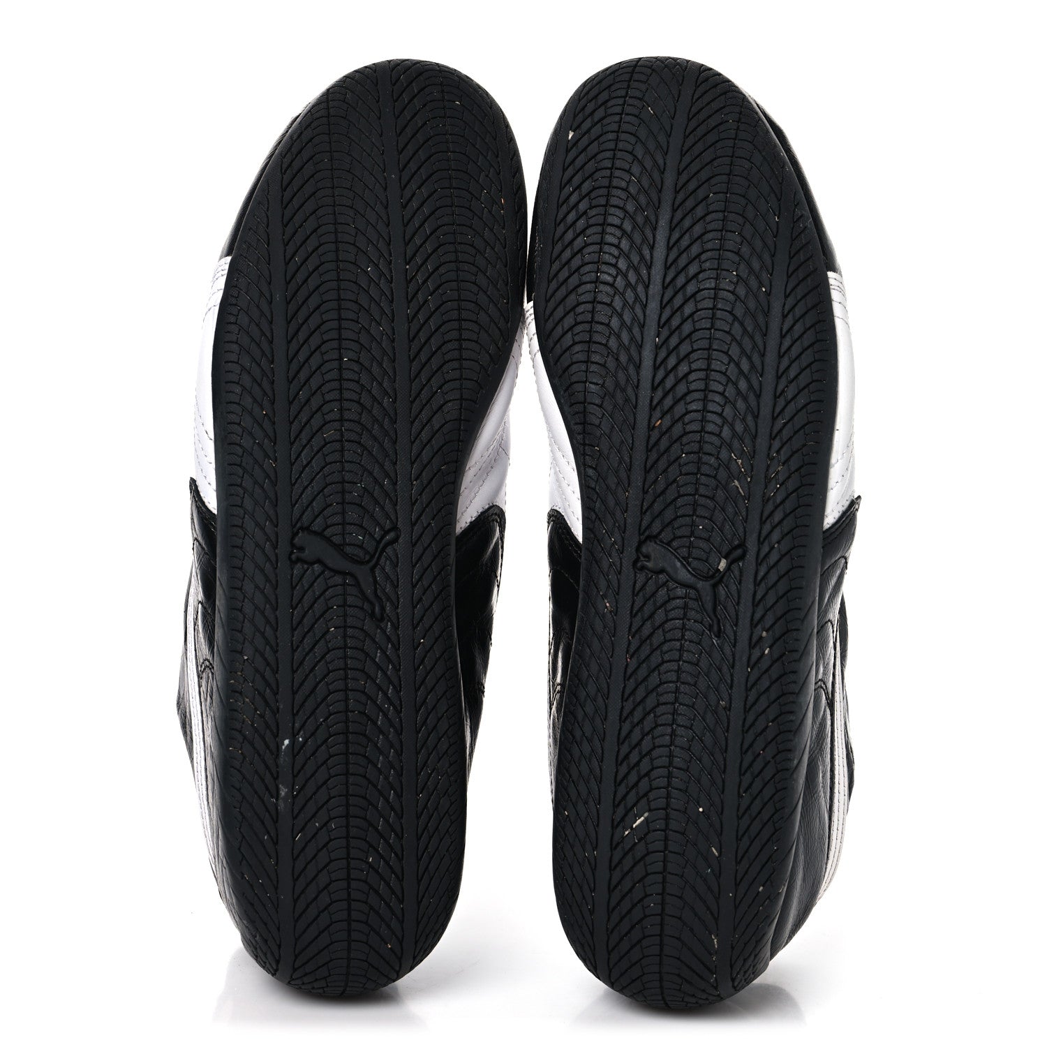 Balenciaga X PUMA Crumpled Calfskin Mens Speedcat Sneakers 42 Black White 6 of 9