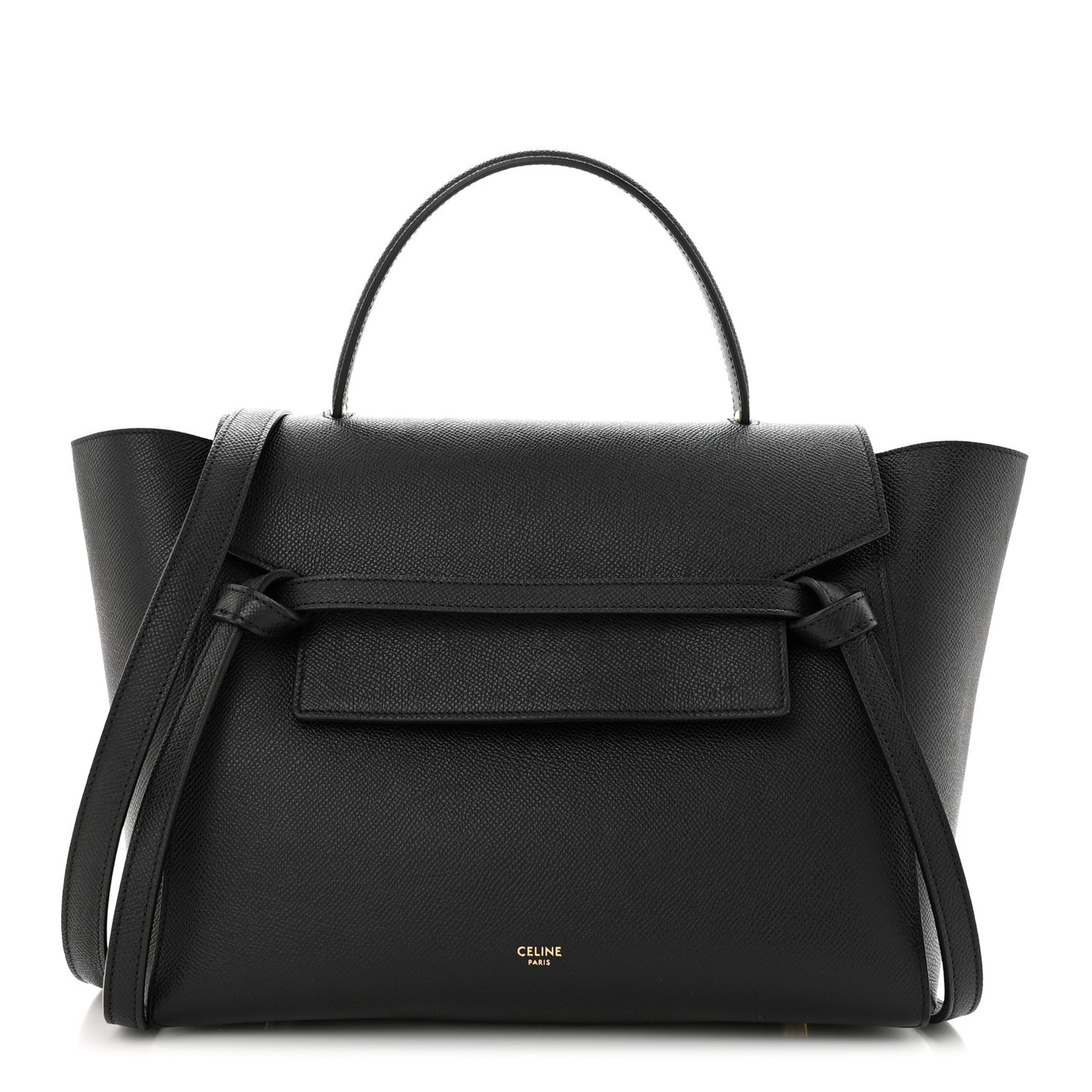 Grained Calfskin Mini Belt Bag Black