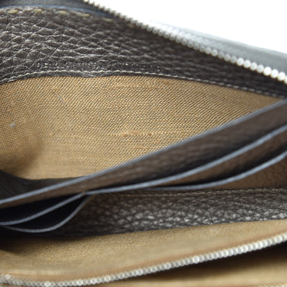 Fendi Cuoio Romano Selleria Zip Around Wallet Peltro 8 of 14