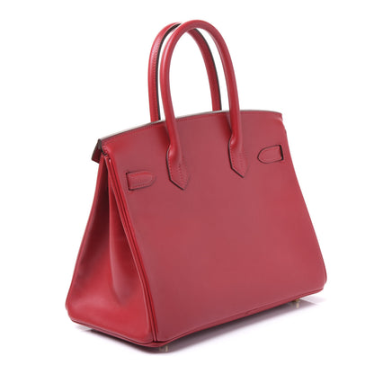 Hermes Tadelakt Birkin 30 Rouge Vif 2 of 13