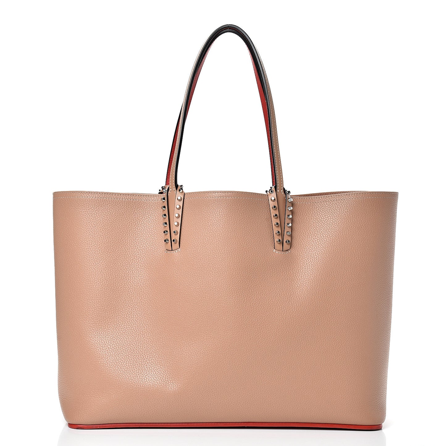 Calfskin Spikes East West Cabata Tote Nude