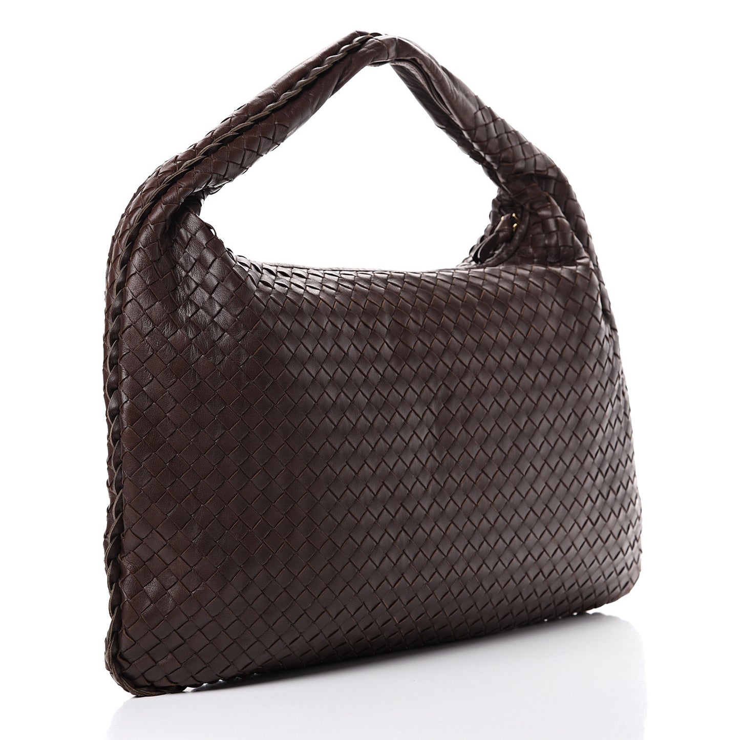 Nappa Intrecciato Large Veneta Hobo Ebano