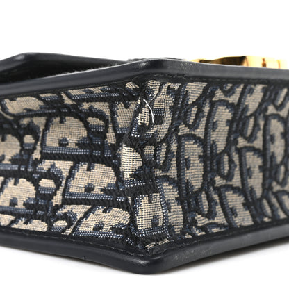 Christian Dior Oblique Small 30 Montaigne Flap Bag Blue 8 of 9