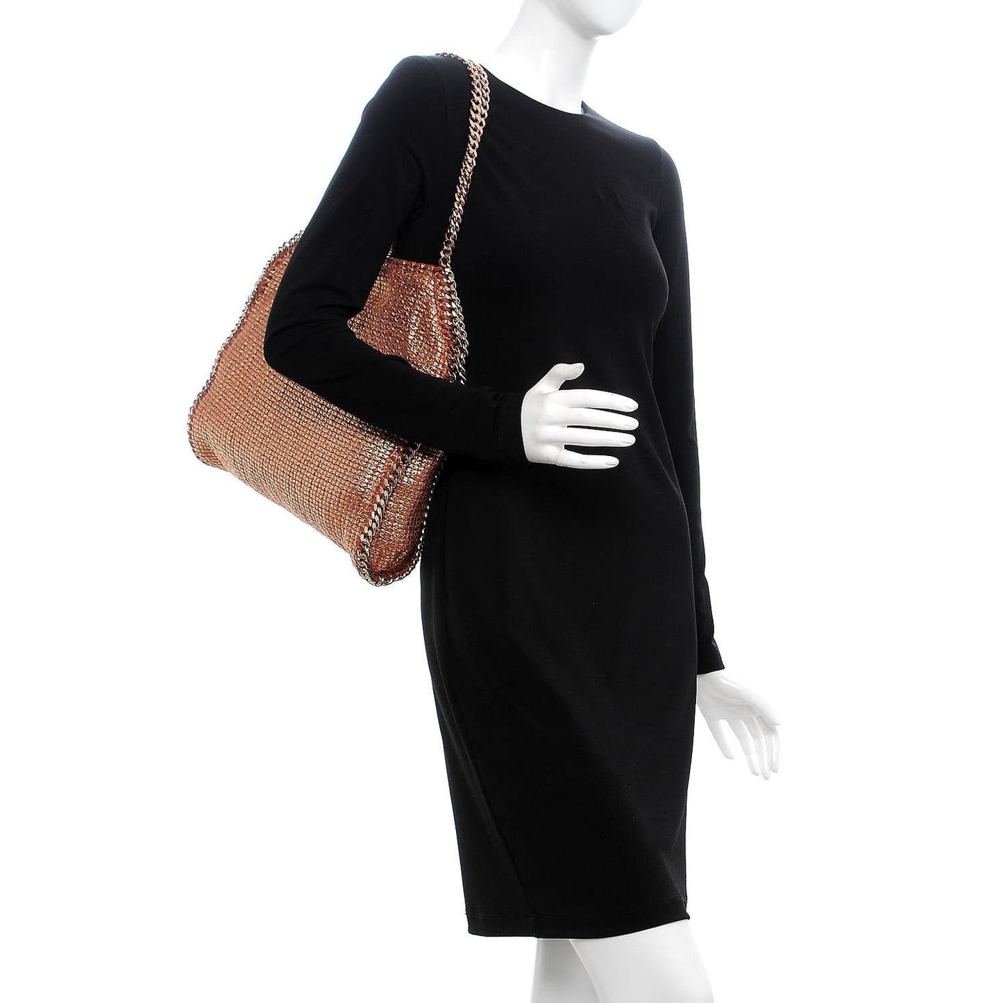 Metallic Tricot Small Falabella Tote
