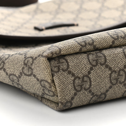 Gucci GG Plus Monogram Small Flap Messenger Bag Beige Dark Brown 8 of 9