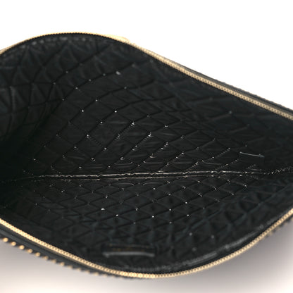 Chanel Calfskin Quilted Large Boy Chain Around Cosmetic Case Black 5 of 8
