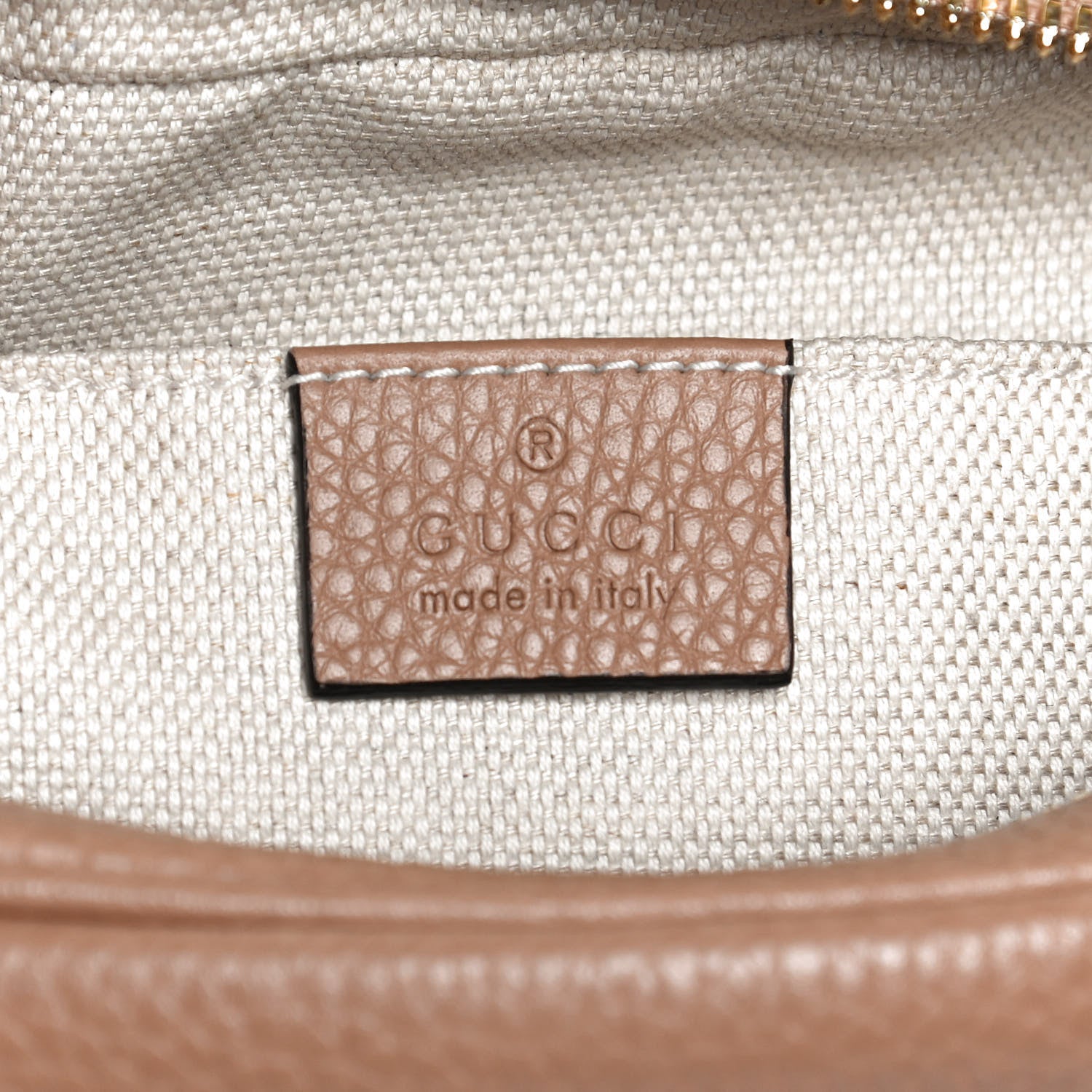 Gucci Pebbled Calfskin Small Soho Disco Bag Camelia 5 of 12