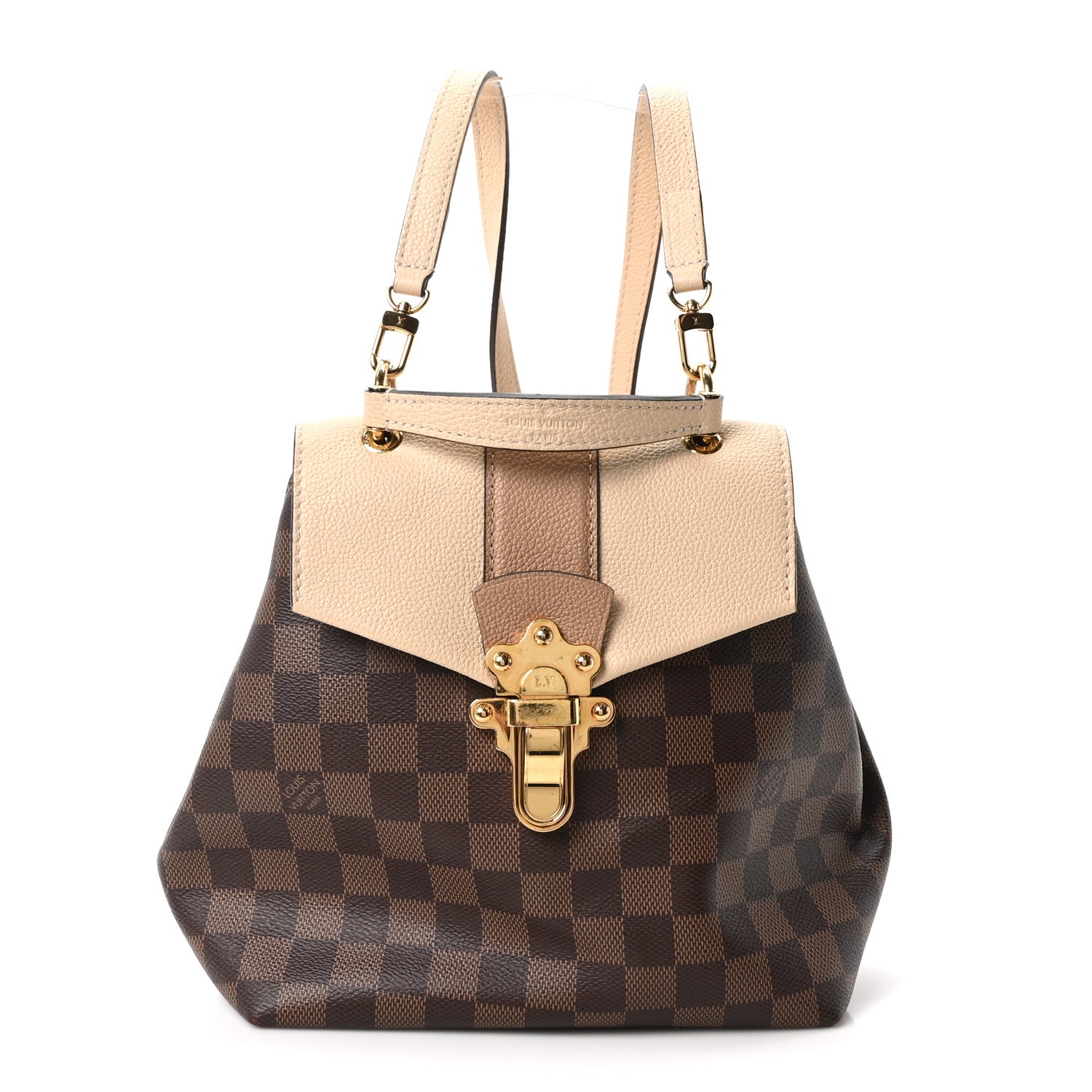 Louis Vuitton Damier Ebene Clapton Backpack Creme 1 of 17