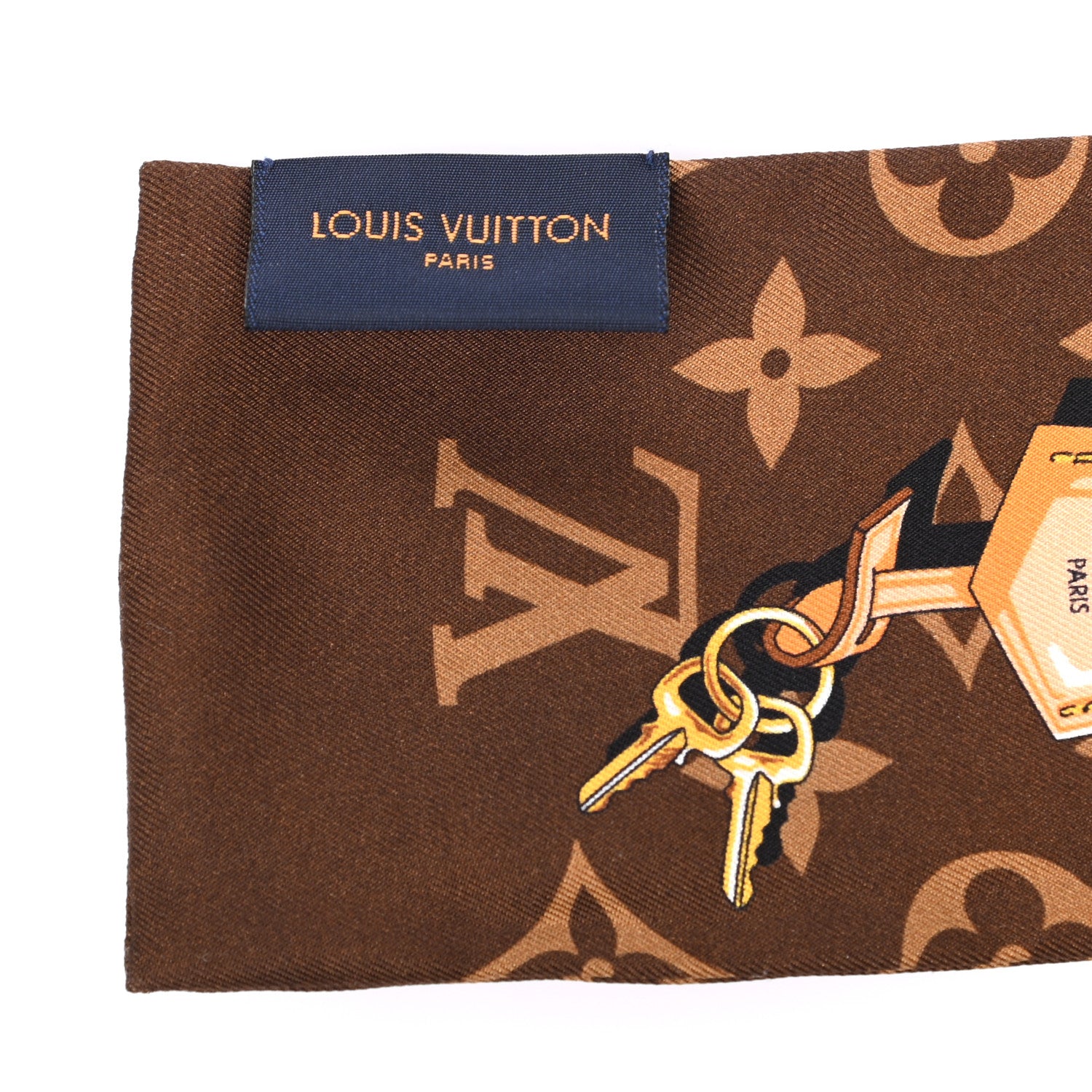Louis Vuitton Silk Monogram Confidential Bandeau Brown 2 of 5