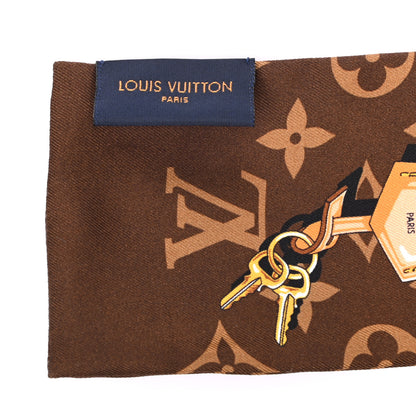 Louis Vuitton Silk Monogram Confidential Bandeau Brown 2 of 5
