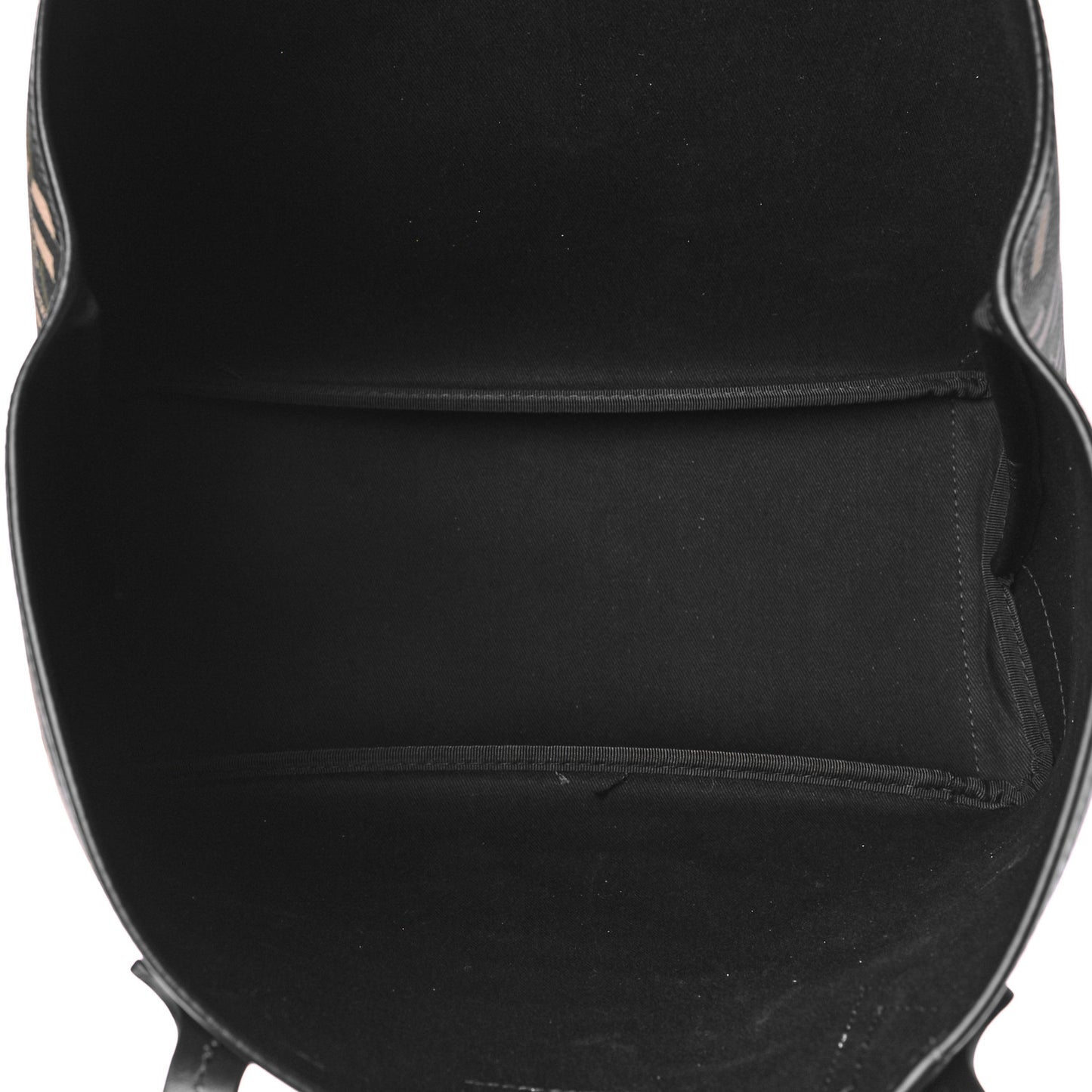 Coated Canvas Calfskin La Greca Signature Shopper Tote Bag Black Khaki