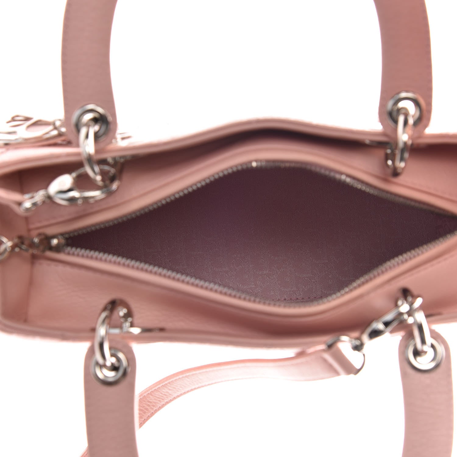 Christian Dior Grained Calfskin Cannage Medium Lady Dior Pink 5 of 9