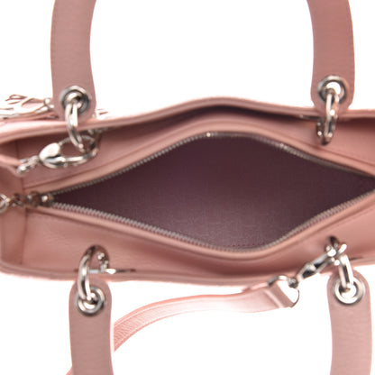 Christian Dior Grained Calfskin Cannage Medium Lady Dior Pink 5 of 9