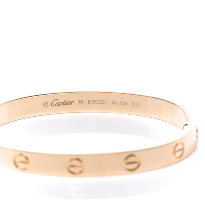 Cartier 18K Yellow Gold LOVE Bracelet 16 5 of 6