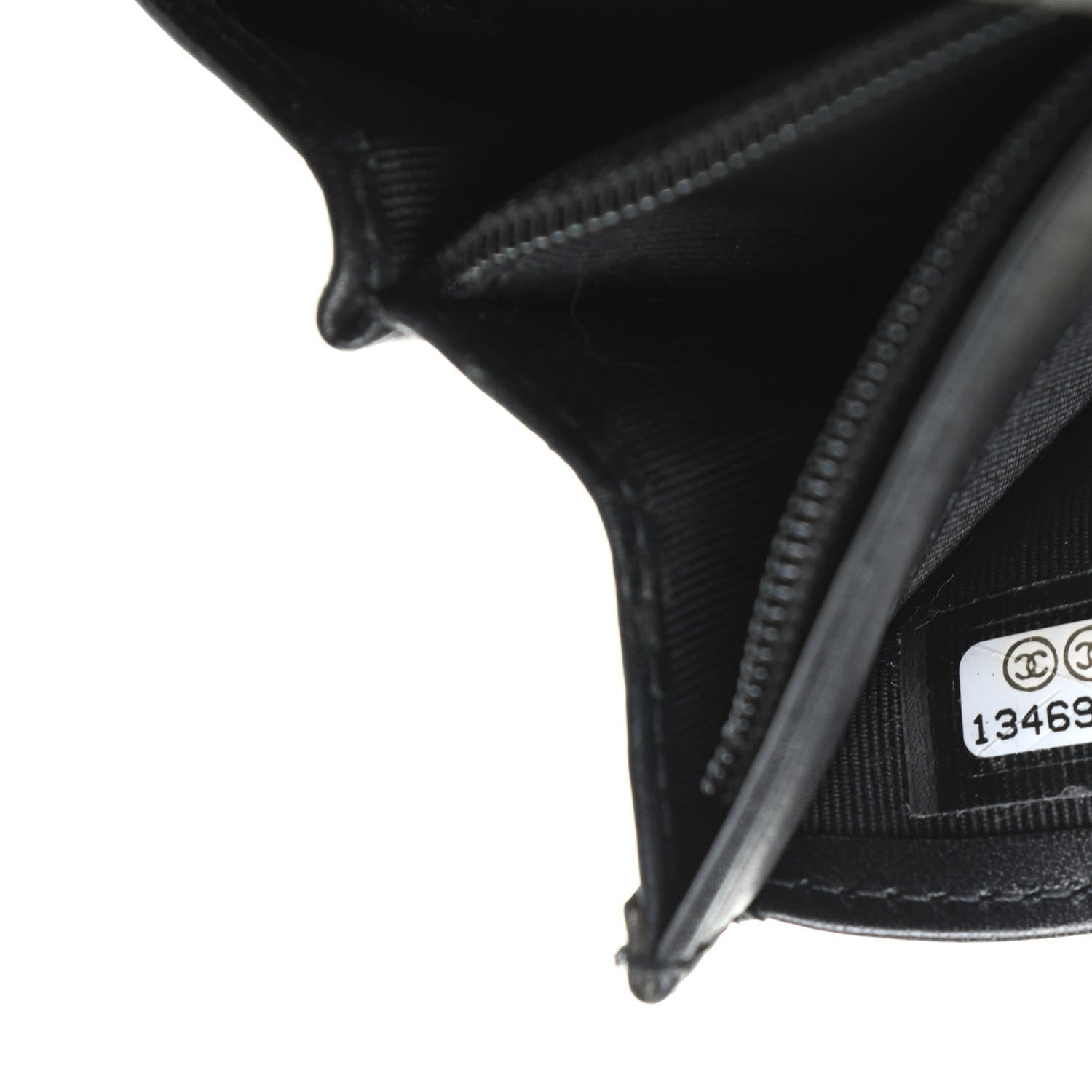 Chanel Patent Quilted Brilliant Yen Wallet Black 7 of 9