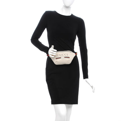 Gucci Grained Calfskin Small Logo Belt Bag White 2 of 9