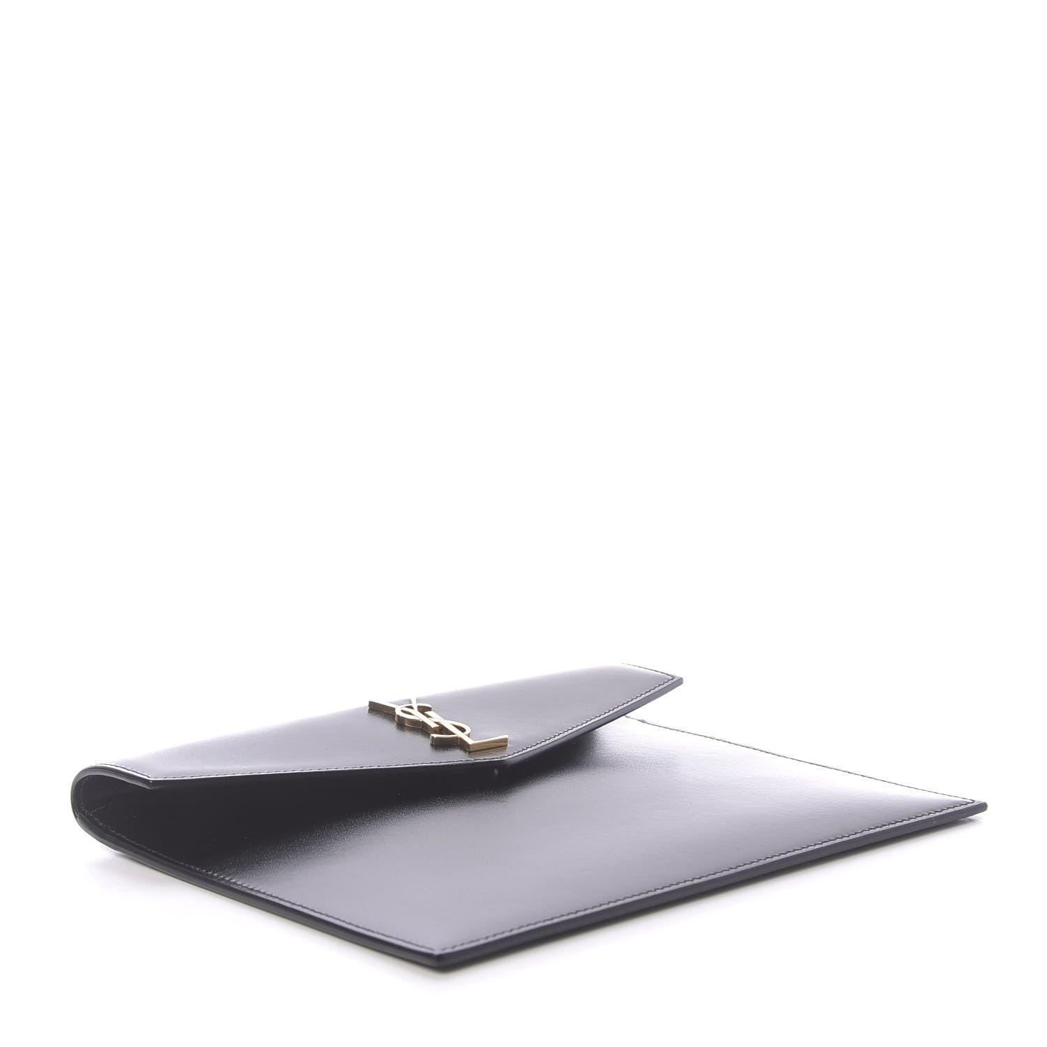 Saint Laurent Smooth Shiny Calfskin Monogram Uptown Baby Pouch Black 6 of 11