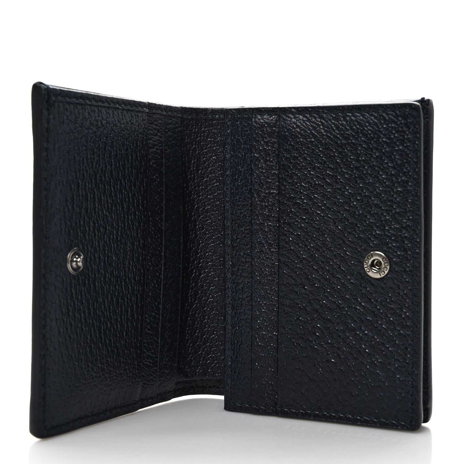 Gucci GG Supreme Monogram Textured Dollar Calfskin Web Ophidia Card Case Beige Blue 6 of 8