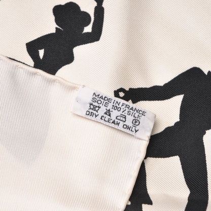 Hermes Silk Boogie Woogie Scarf 90 White 6 of 6