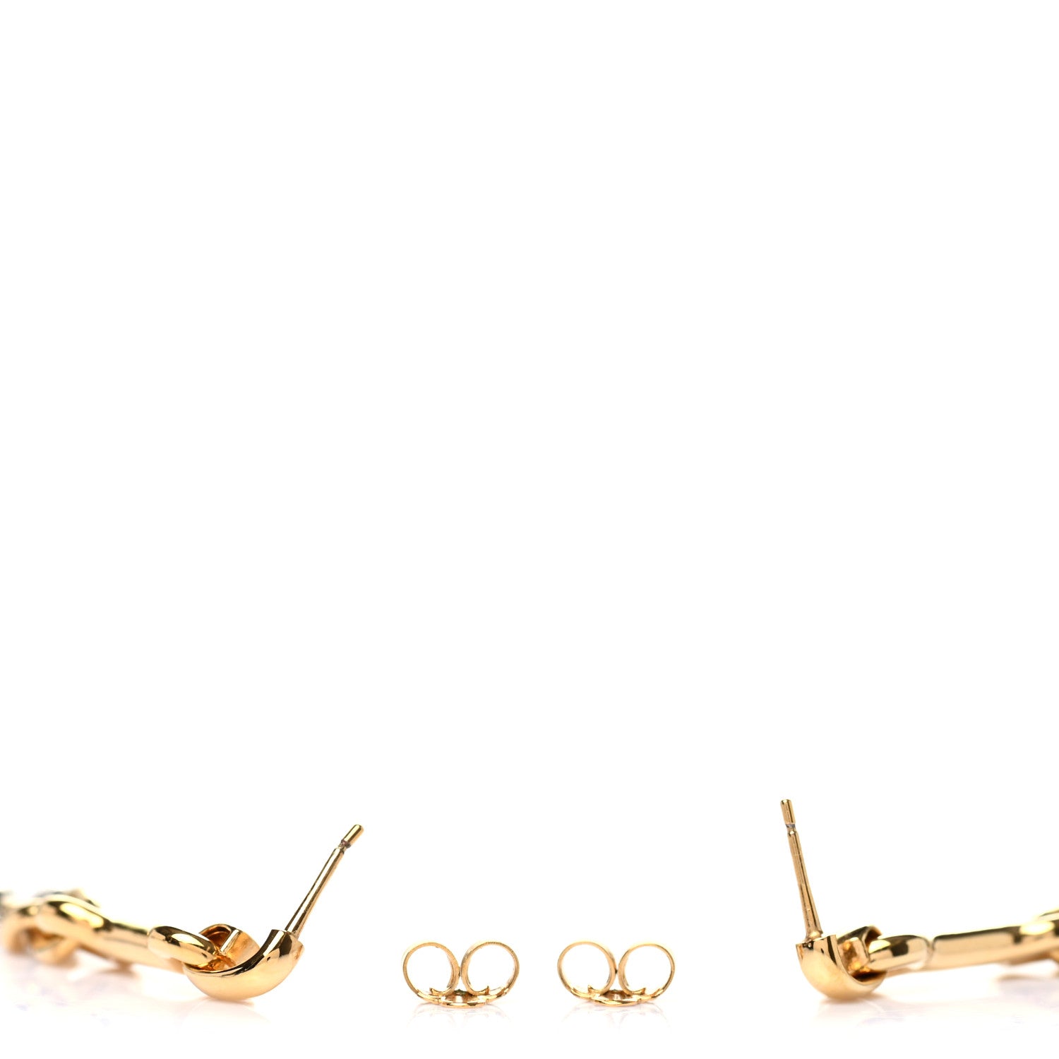 Louis Vuitton Essential V Dangle Earrings Gold Silver 3 of 4