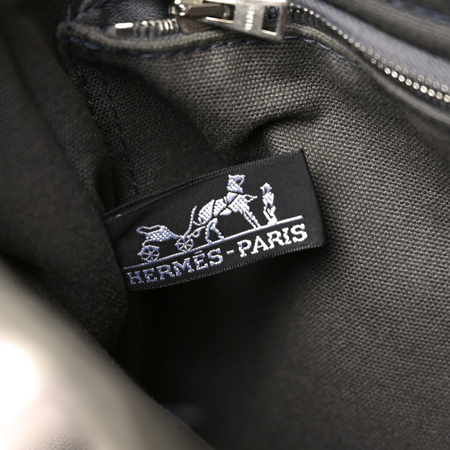 Hermes Cotton Canvas Tout Fourre PM Grey 6 of 9