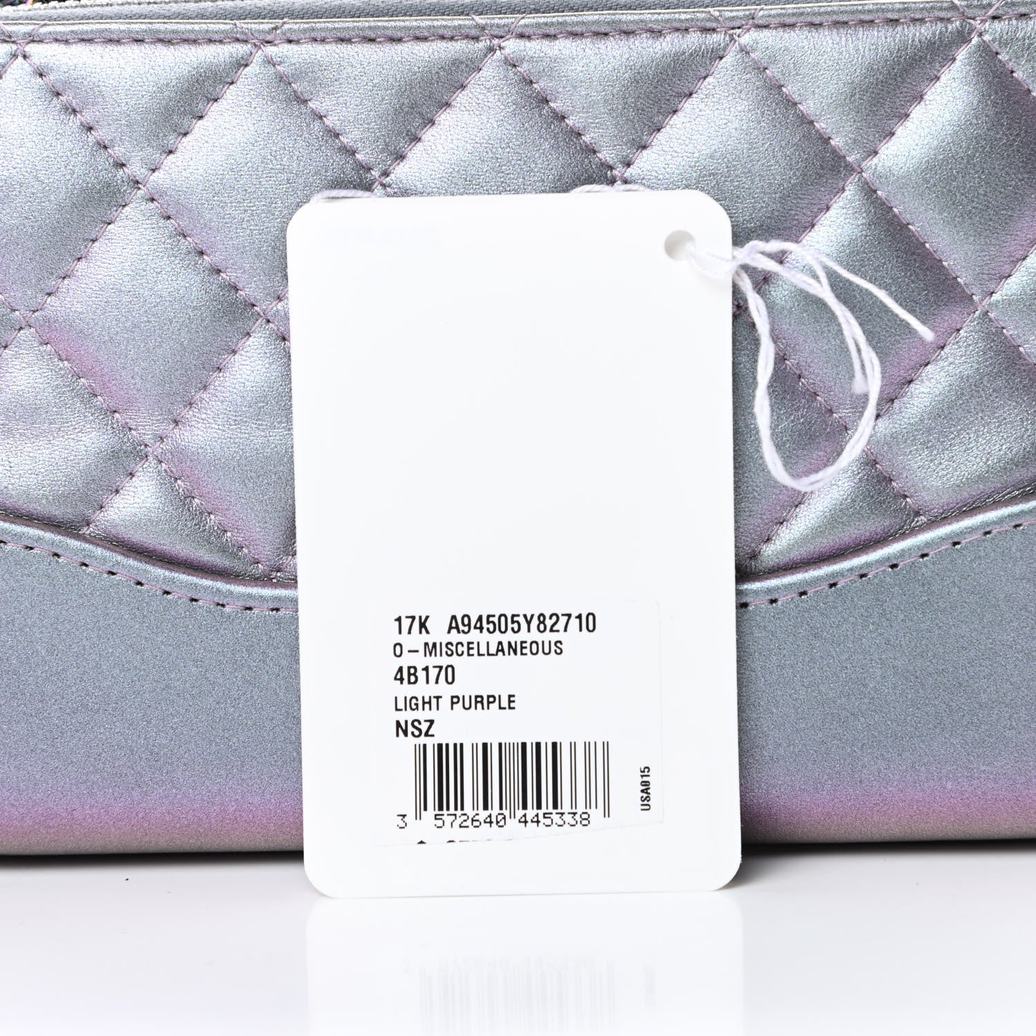 Chanel Iridescent Lambskin Calfskin Quilted Small Gabrielle Clutch With Chain Light Purple 16 of 16
