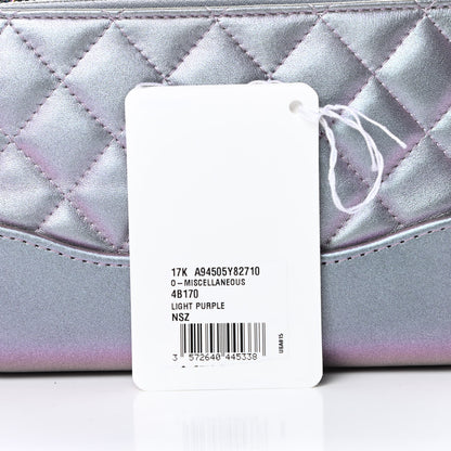 Chanel Iridescent Lambskin Calfskin Quilted Small Gabrielle Clutch With Chain Light Purple 16 of 16