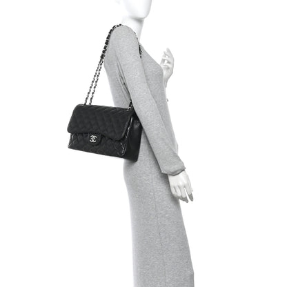 Chanel Caviar Quilted Jumbo Double Flap Black 2 of 10