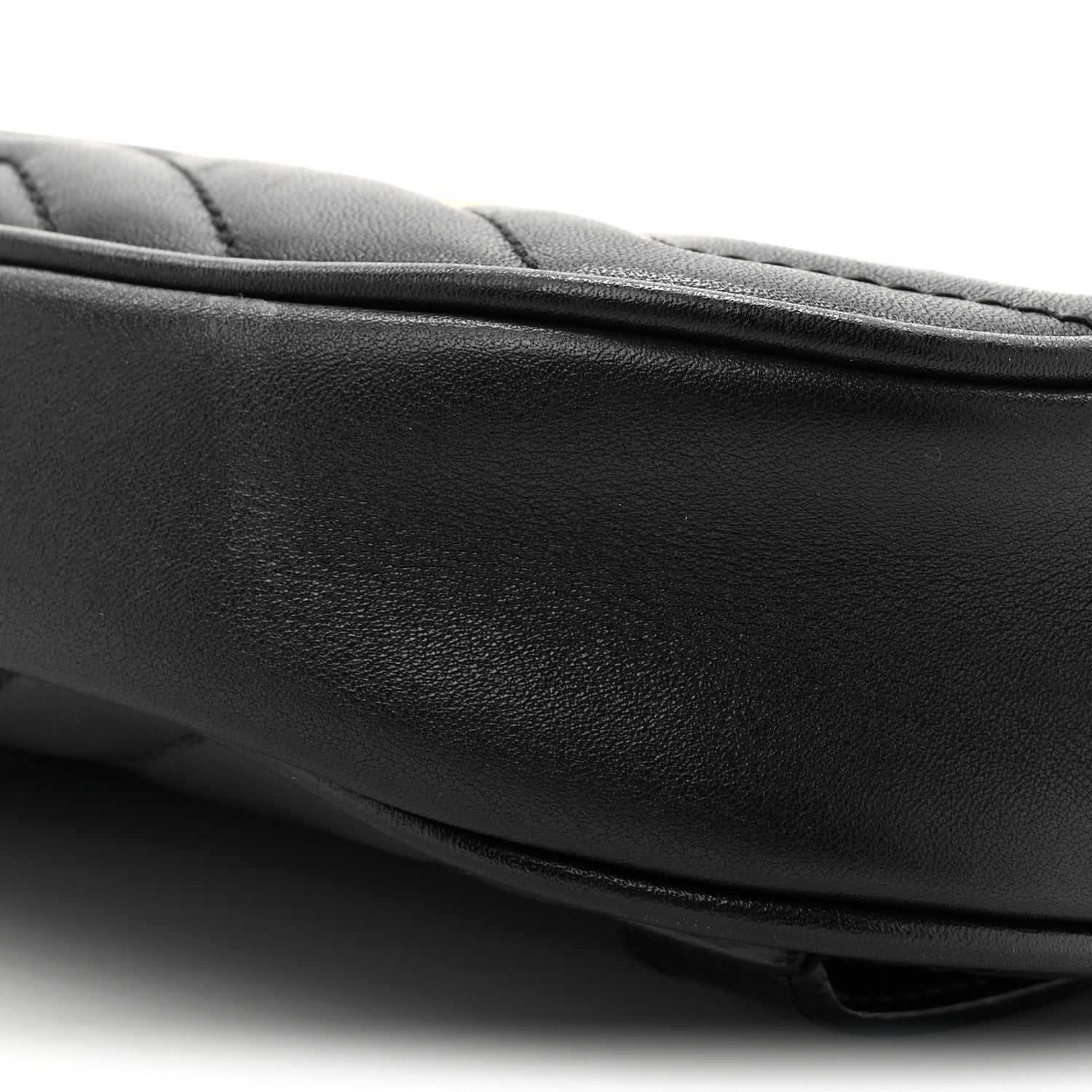 Gucci Calfskin Matelasse GG Marmont Belt Bag 65 Black 9 of 13