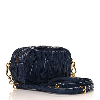Miu Miu Nappa Matelasse Lux Crossbody Bleuette 1 of 9