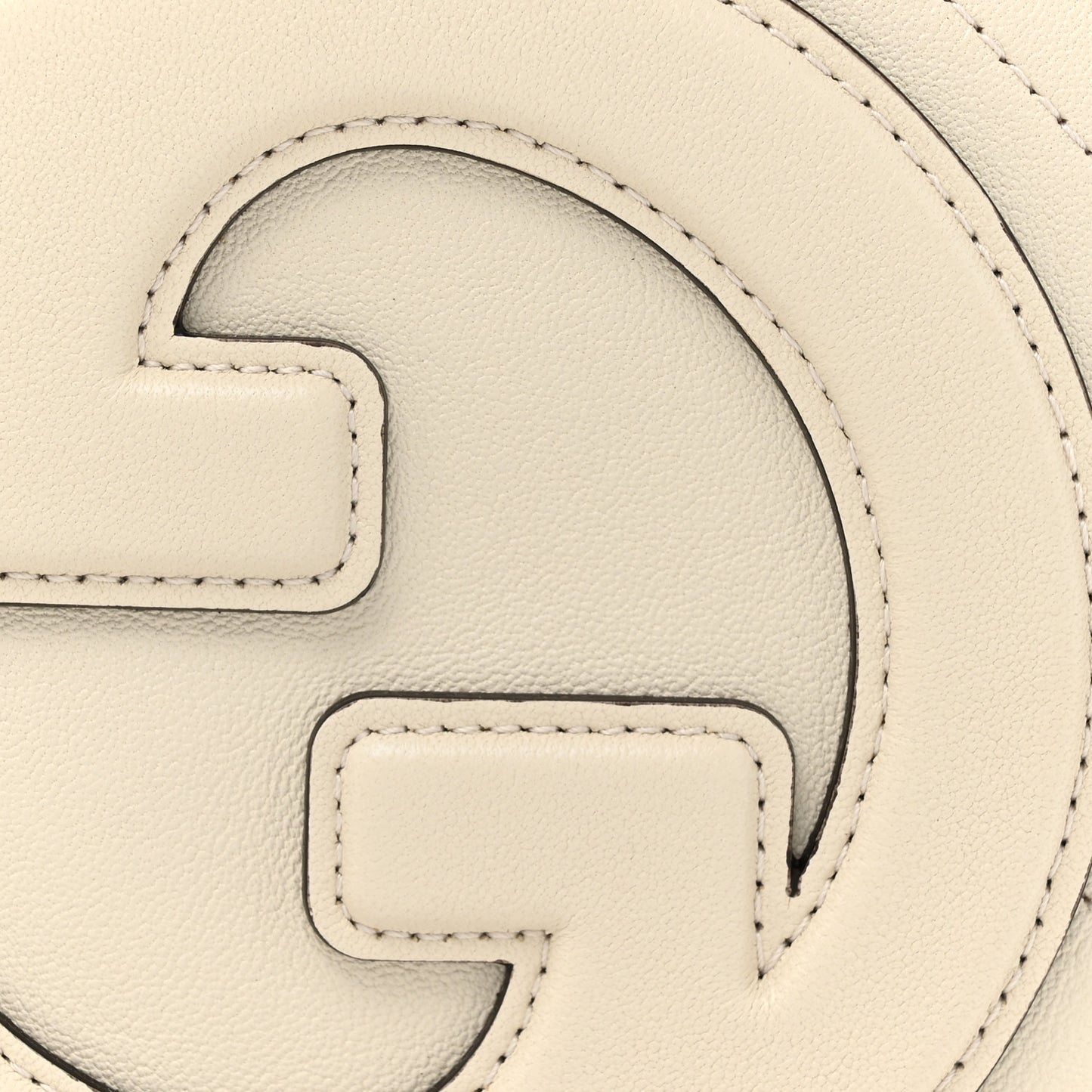 Sakai Be Green Calfskin Diagonal Stitched Mini Blondie Shoulder Bag Mystic White