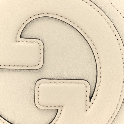 Gucci Sakai Be Green Calfskin Diagonal Stitched Mini Blondie Shoulder Bag Mystic White 8 of 10