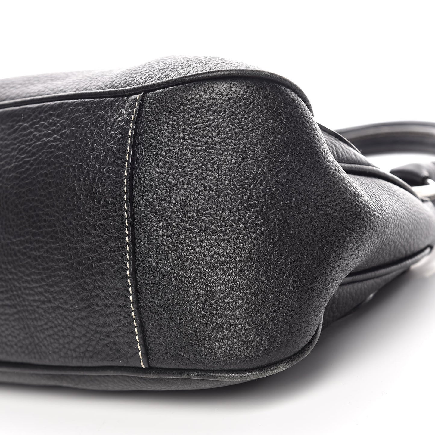 Vitello Daino Box Shoulder Bag Nero Black