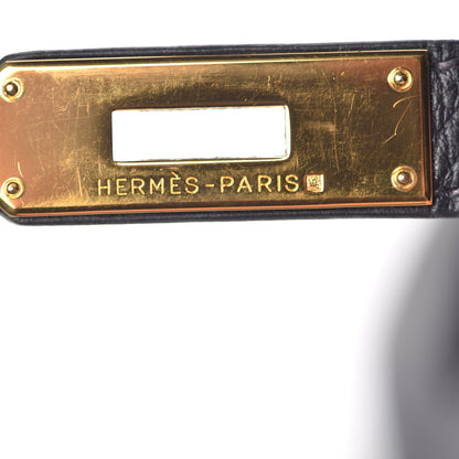 Hermes Taurillon Clemence Birkin 35 Bleu Indigo 19 of 36
