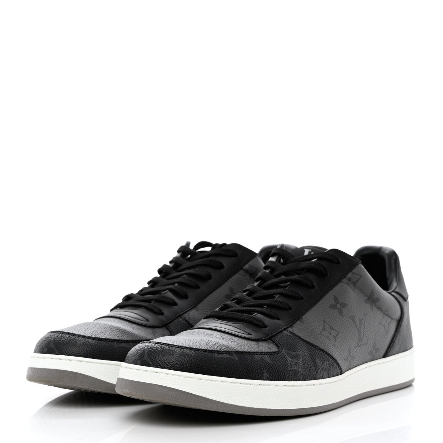 Reverse Monogram Eclipse Mens Rivoli Sneakers 10.5 Black
