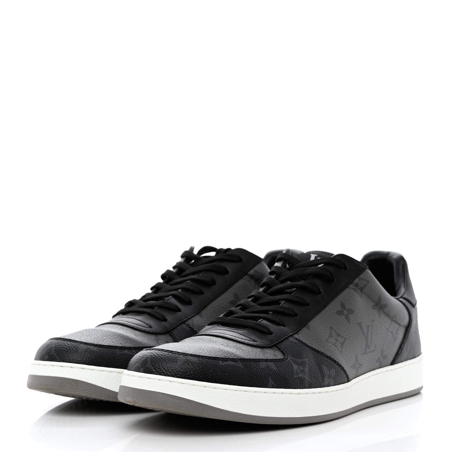Louis Vuitton Reverse Monogram Eclipse Mens Rivoli Sneakers 10.5 Black 3 of 11