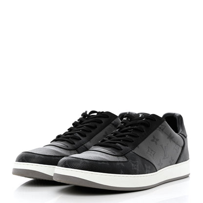 Louis Vuitton Reverse Monogram Eclipse Mens Rivoli Sneakers 10.5 Black 3 of 11