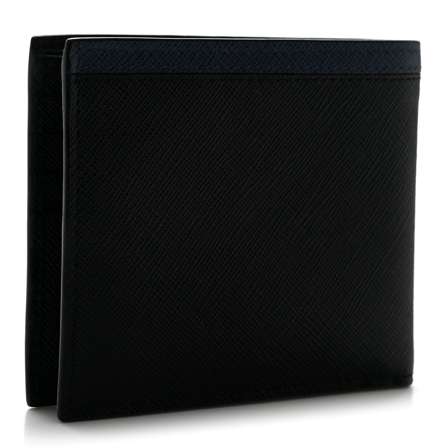 Saffiano Bi-Fold Wallet Black Bluette