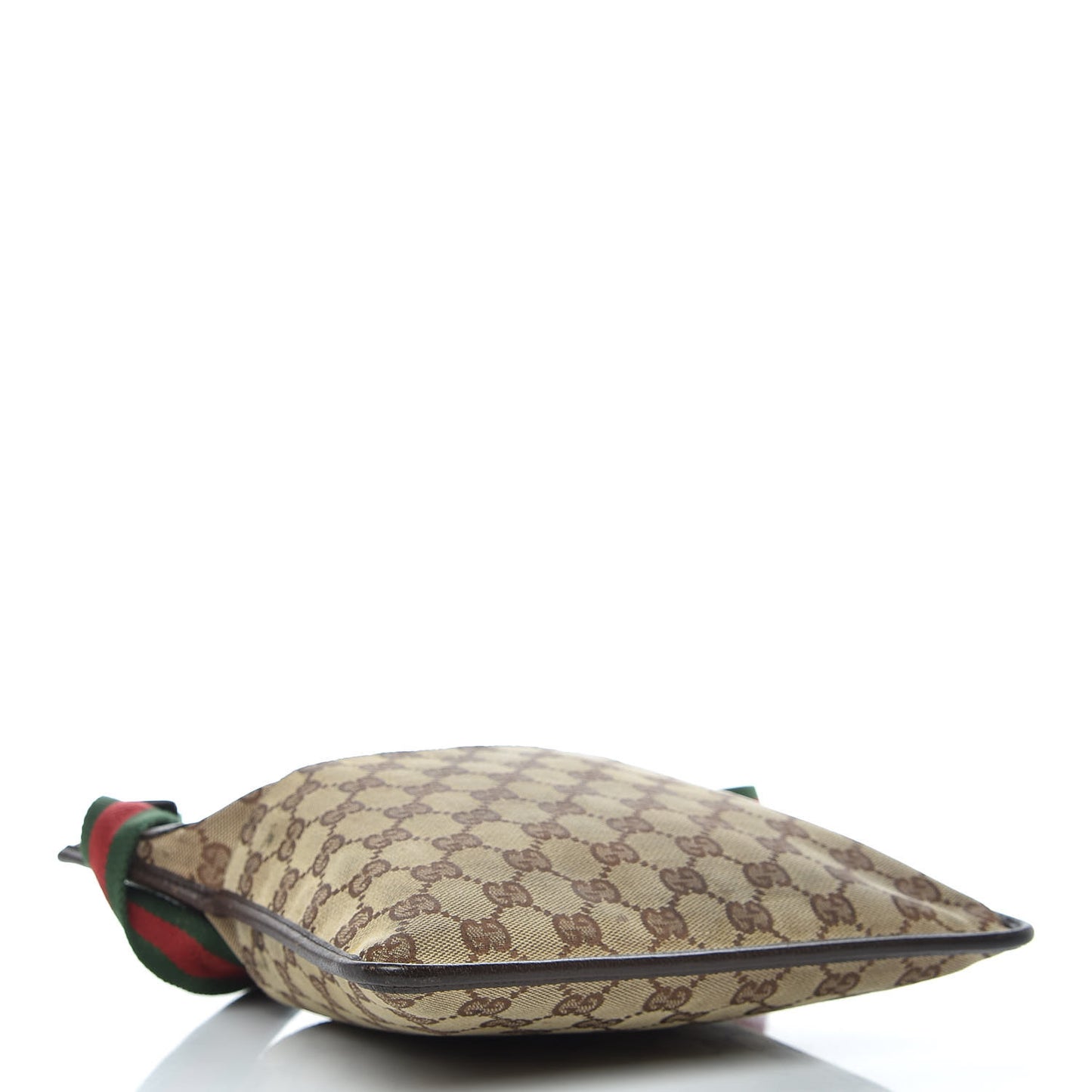 GG Monogram Web Messenger Crossbody Bag Dark Brown